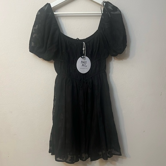 Princess Polly Dresses & Skirts - 🆕Princess Polly mini black dress size 4 sheer